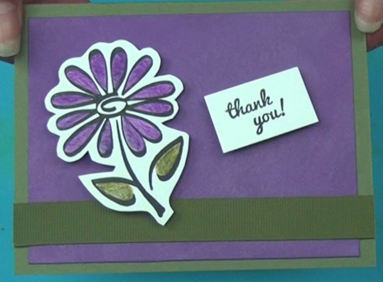 VersaMagic Ink and Goosebumps to Make a Textured Flower Card